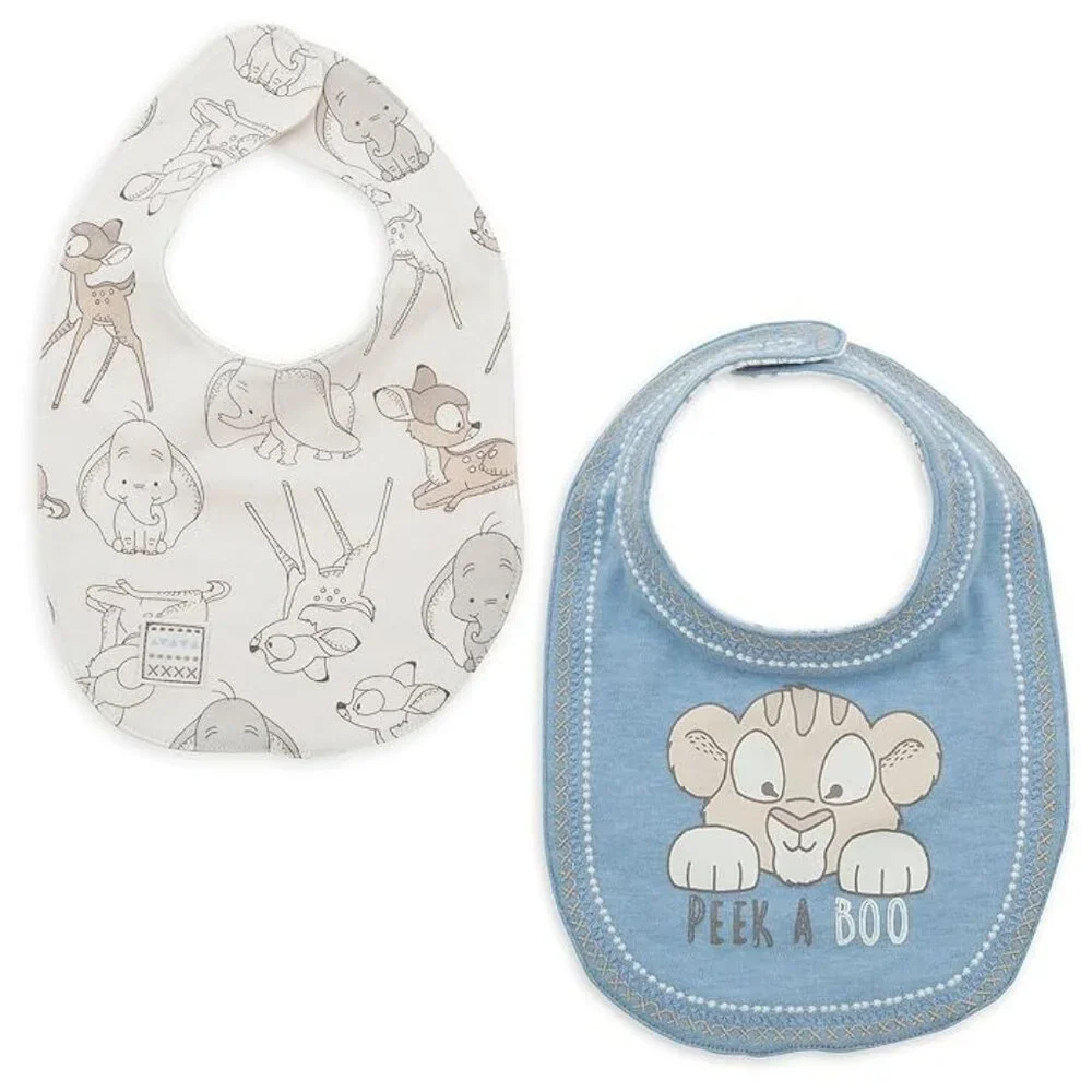 Disney Store Dumbo Bambi Simba Bib Set for Baby
